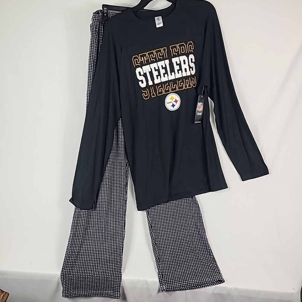 NEW NFL Pittsburgh Steelers Men's 2 Piece SOFT Pajama Set Sz L NWT